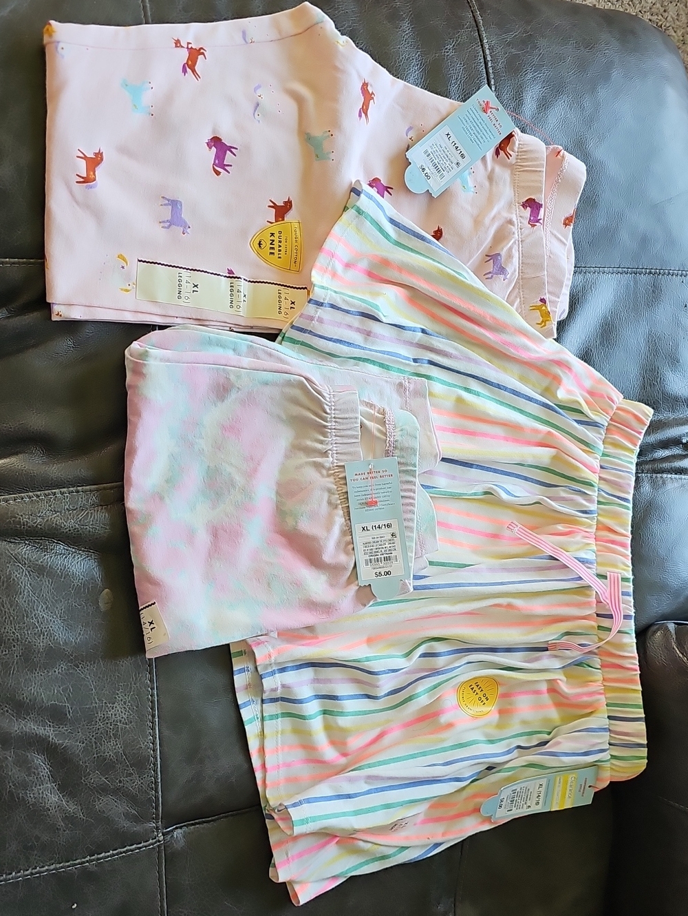 Kids Pastel Rainbow Stripe Skort, Unicorn  Bottoms - Pink Tye Dye Shorts